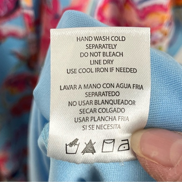 Nicole Miller New York Blue & Pink Ruffled Tiered Sundress Size XS - Picture 9 of 12